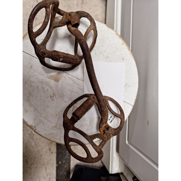 Vintage‎ Iron Horse Harness Bit Antique Rare Design Wagon Western Military - Picture 7 of 7